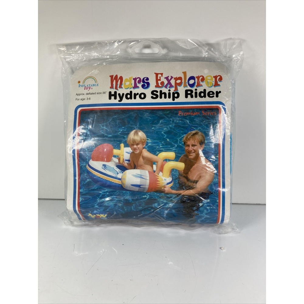 Vintage Inflatable Toy Mars Explorer Hydro Ship Rider 41000 Size:36" NOS Pool